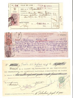 153/ Timbres Fiscaux Sur Document : 3 Docs (1931 - 1943 - 1949) Avec Timbres Fiscaux Daussy - Briefe U. Dokumente