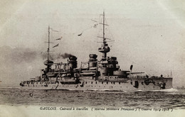 Bateau - Le Cuirassé à Tourelles GAULOIS - Marine Militaire Française - Militaria - Warships