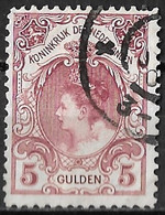 1899-1921 Koningin Wilhelmina 5 Gulden Wijnrood Lijntanding 11 ½ X 11 NVPH  79 B - Used Stamps
