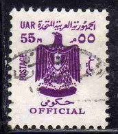 UAR EGYPT EGITTO 1966 1968 OFFICIAL STAMPS ARMS EAGLE 55m USED USATO OBLITERE' - Servizio