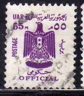 UAR EGYPT EGITTO 1966 1968 OFFICIAL STAMPS ARMS EAGLE 55m USED USATO OBLITERE' - Servizio