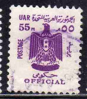 UAR EGYPT EGITTO 1966 1968 OFFICIAL STAMPS ARMS EAGLE 55m USED USATO OBLITERE' - Servizio