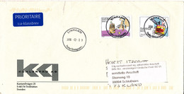 Sweden Cover Sent To Germany Limhamn 9-12-2010 Perfect SUN CANCEL On Topic Stamps Tear At The Top Of The Cover - Lettres & Documents