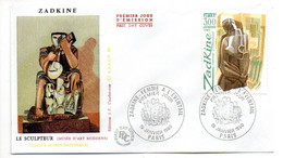 FDC --1980 -  ZADKINE  ---Le Sculpteur...............cachet  PARIS - 75 .......à Saisir - 1980-1989