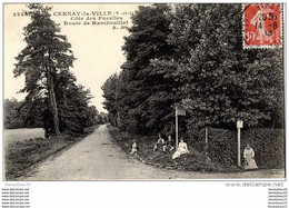 (Réf AS014) CERNAY-la-VILLE Yvelines 78) Côte Des Pucelles. Route De Rambouillet (animée) - Cernay-la-Ville