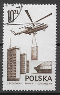 Poland 1976. Scott #C54 (U) Contemporary Aviation, Mi6 Transport Helicopter - Used Stamps