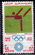 UAR EGYPT EGITTO 1972 AIR POST MAIL AIRMAIL OLYMPIC GAMES MUNICH GYMNASTIC 55m USED USATO OBLITERE' - Oblitérés