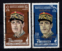 Nouvelles Hébrides - 1970  - De Gaulle  -  N° 304/305 -  Oblit - Used - Oblitérés