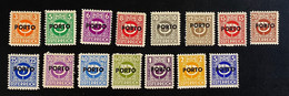 Österreich 1946 Portomarken Mit Aufdruck Mi. 189 - 203  Postfrisch/** MNH - Taxe
