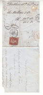 Grande Bretagne - Lettre Partielle De 1850 - Oblit Dublin - Cachet De Calais Et Bordeaux - - Briefe U. Dokumente