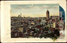 Passepartout CPA Konstantinopel Istanbul Türkei, Vue Panoramique De Galata Et Pera - Turkey