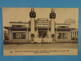 Stand Des Etablissements Odon Warland à L'Exposition De Liège 1930 Cigarettes Boule Nationale - Liege