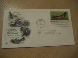 NEW YORK 1970 To Miami Haida Ceremonial Canoe American Indians Native History FDC Cancel Cover USA - Indiens D'Amérique