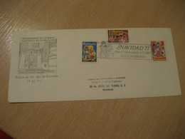 GUATEMALA 1977 Nueva De La Asuncion Navidad Air Mail 3 Stamp Christmas Religion FDC Cancel Big Cover - Christmas