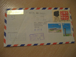 TAIPEI 1979 To Barcelona Spain Registered Air Mail Cancel Cover TAIWAN Formosa CHINA - Briefe U. Dokumente