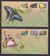 SOUTH AFRICA - 2000 Butterfly Definitives FDC X 2 As Scan - Brieven En Documenten