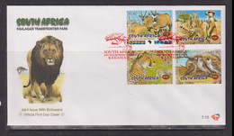 SOUTH AFRICA - 2001 Kgalagadi Transfrontier Park FDC As Scan - Lettres & Documents