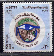 UAR EGYPT EGITTO 1972 SOCIAL WORK DAY SEEING EYE 20m USED USATO OBLITERE' - Oblitérés