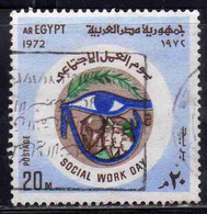 UAR EGYPT EGITTO 1972 SOCIAL WORK DAY SEEING EYE 20m USED USATO OBLITERE' - Oblitérés