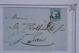 AW4  BUREAUX ALGERIE FRANCE BELLE LETTRE   1871 ALGER A  PARIS +AFFR. INTERESSANT - Altri & Non Classificati