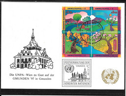 FDC 1997 - 246 à 249 Sommet Planète Terre +5 - NATIONS UNIES à VIENNE - Ungebraucht