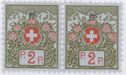 Schweiz Portofreiheit Zu#2A Paar ** Postfrisch 2Rp. Kl#85 Asile Des Vieilladrs Montreux Ausgeliefer Nur 900 Stk. - Vrijstelling Van Portkosten