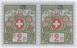 Schweiz Portofreiheit Zu#2A Paar ** Postfrisch 2Rp. Kl#175 La Maison Romande NE Ausgeliefer 4700 Stk. - Vrijstelling Van Portkosten