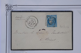 AW4  FRANCE BELLE LETTRE   1871  BLOIS POUR BRIVES  + N°46 POSI. 12   +AFFR. INTERESSANT - 1870 Bordeaux Printing