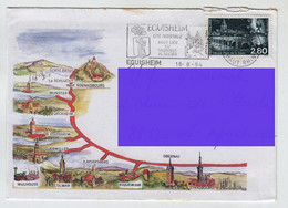 68 EGUISHEIM; 18 Août 1994; Bloc Dateur à Droite;  Sur Enveloppe; - Mechanical Postmarks (Advertisement)