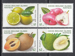 2017 Cocos Islands Garden Fruits Apples Limes Breadfruit Complete Set Of 2 Pairs MNH @ BELOW FACE VALUE - Isole Cocos (Keeling)