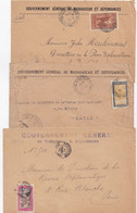 28515# LOT 3 ENVELOPPES GOUVERNEMENT GENERAL DE MADAGASCAR Obl TANANARIVE TIMBRES SEUL SUR LETTRE - Cartas & Documentos