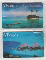 GREECE - Bora Bora & Fiji Islands, Set 2 VF Promotion Prepaid Cards(Sample), Tirage 450, Exp.date 30/08/12, Mint - Grèce