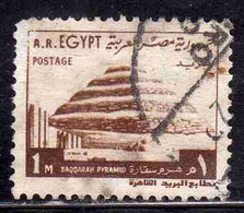 UAR EGYPT EGITTO 1972 1976 1973 SAQQARAH PYRAMID 1m USED USATO OBLITERE' - Oblitérés