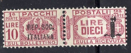 Repubblica Sociale (1944) - Pacchi Postali, 10 Lire ** - Postpaketten