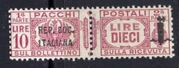 Repubblica Sociale (1944) - Pacchi Postali, 10 Lire ** - Paquetes Postales