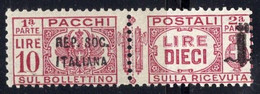 Repubblica Sociale (1944) - Pacchi Postali, 10 Lire ** - Pacchi Postali