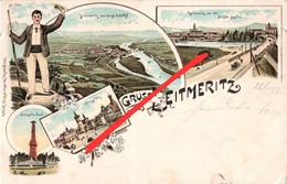 Litho AK Leitmeritz Litomerice A Radebeul Radobyl Pokratitz Pokratice Eisendörfel Zeletice Mlikojed Mlekojedy Lobositz - Sudeten