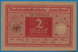 DEUTSCHES REICH 2 MARK 01.03.1920  # 43.869888 P# 59  DARLEHENSKASSENSCHEIN - Administración De La Deuda