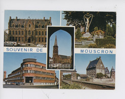 Belgique - Souvenir De Mouscron, Hotel De Ville, Calvaire Bon Di Qui Chufèle, Bassin Natation, église, Chateau Comtes - Mouscron - Moeskroen