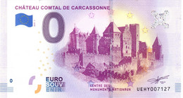 Billet Souvenir 0 Euro : Château Comtal De Carcassonne 11000 : Monuments Nationaux - Fiktive & Specimen