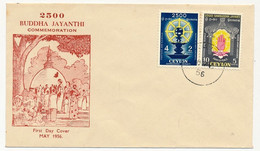 BRESIL - Env FDC - 2500 Buddha Jayanthi Commemoration - May 1956 - Sri Lanka (Ceylon) (1948-...)