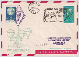 MiNr. 1335  Polen 1962, 8. Aug. Pflanzen Unter Naturschutz - Auf Ballonflugbeleg Mit Vignette - Ballonnen