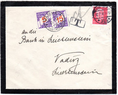 DR 1930, 15 Pf. Auf Trauer Brief V. München Mit Liechtenstein 5+15 Rp. Porto - Unclassified