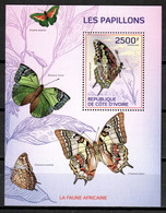Ivory Coast 2014 Costa De Marfil / Butterflies MNH Mariposas Papillons Schmetterlinge / Id80  2-18 - Schmetterlinge
