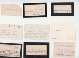 9 Cartes De Visites De Personnalites Entre 1920 1930  (2) - Cartoncini Da Visita