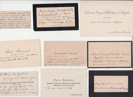 9 Cartes De Visites De Personnalites Entre 1920 1930  (3) - Visitekaartjes