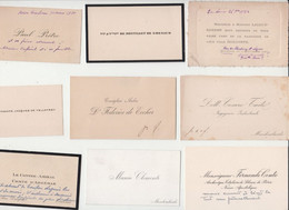 9 Cartes De Visites De Personnalites Entre 1920 1930  (4) - Cartoncini Da Visita
