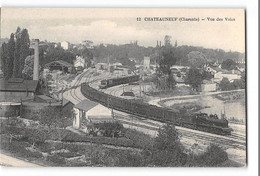 CPA 16 Chateauneuf Vue Des Voies Train - Chateauneuf Sur Charente