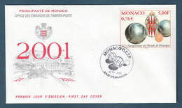 ⭐ Monaco - FDC - Premier Jour - YT N° 2303 - Championnat Du Monde De Pétanque - 2001 ⭐ - FDC