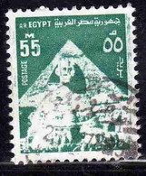UAR EGYPT EGITTO 1972 1976 1974 SPHINX AND MIDDLE PYRAMID 55m USED USATO OBLITERE' - Oblitérés